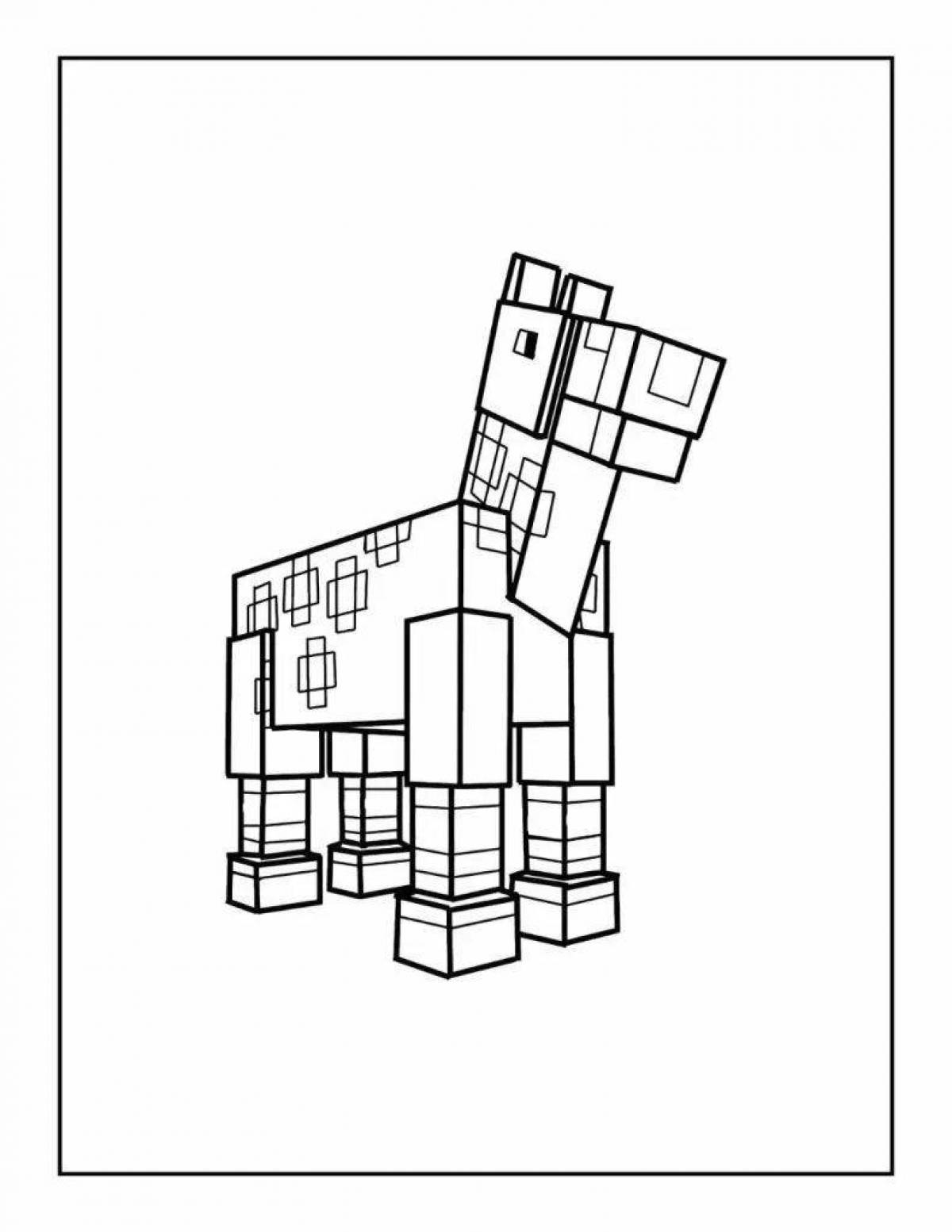 Colorful mojang coloring book