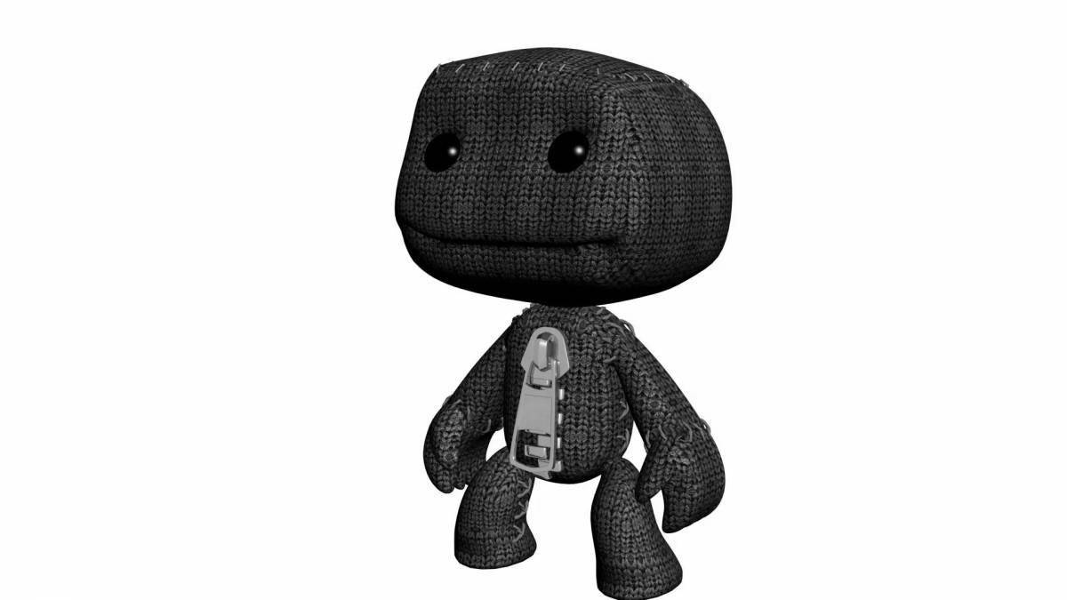 Glorious sackboy coloring page