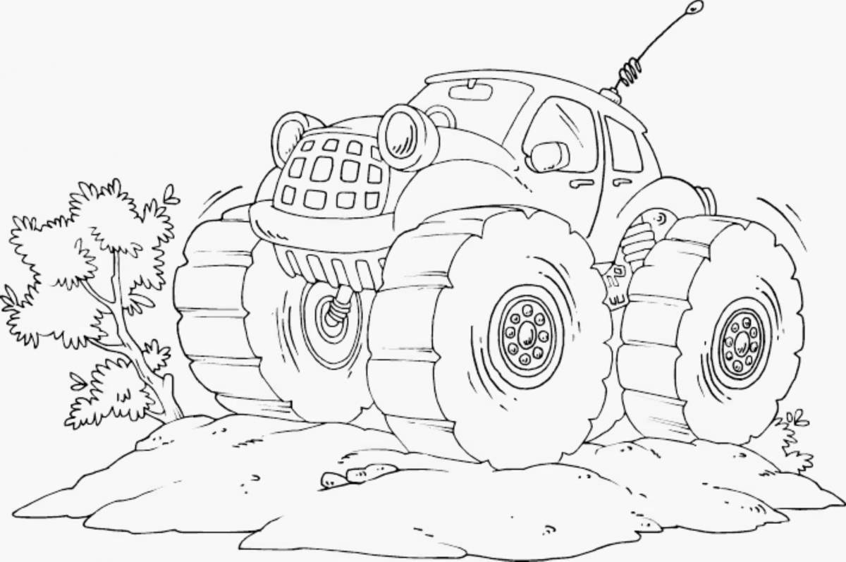 Playful Swamp Walker Coloring Page