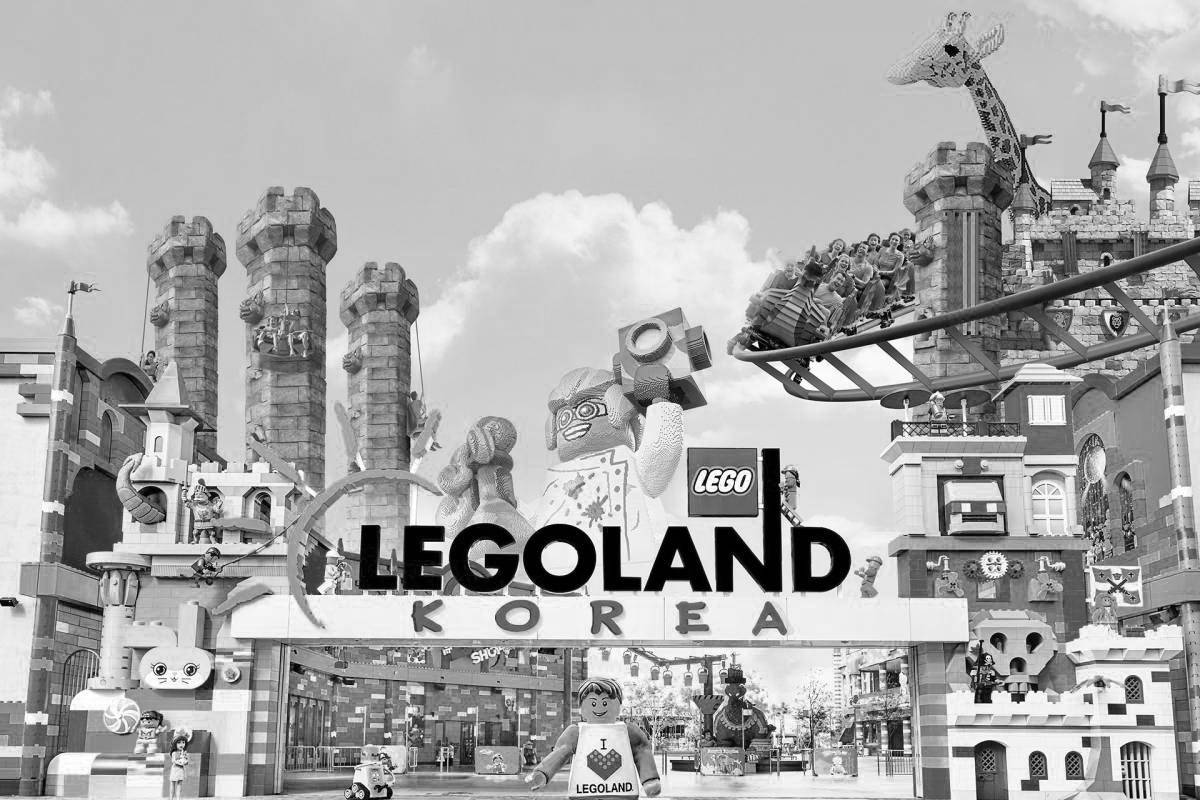Exciting legoland coloring book
