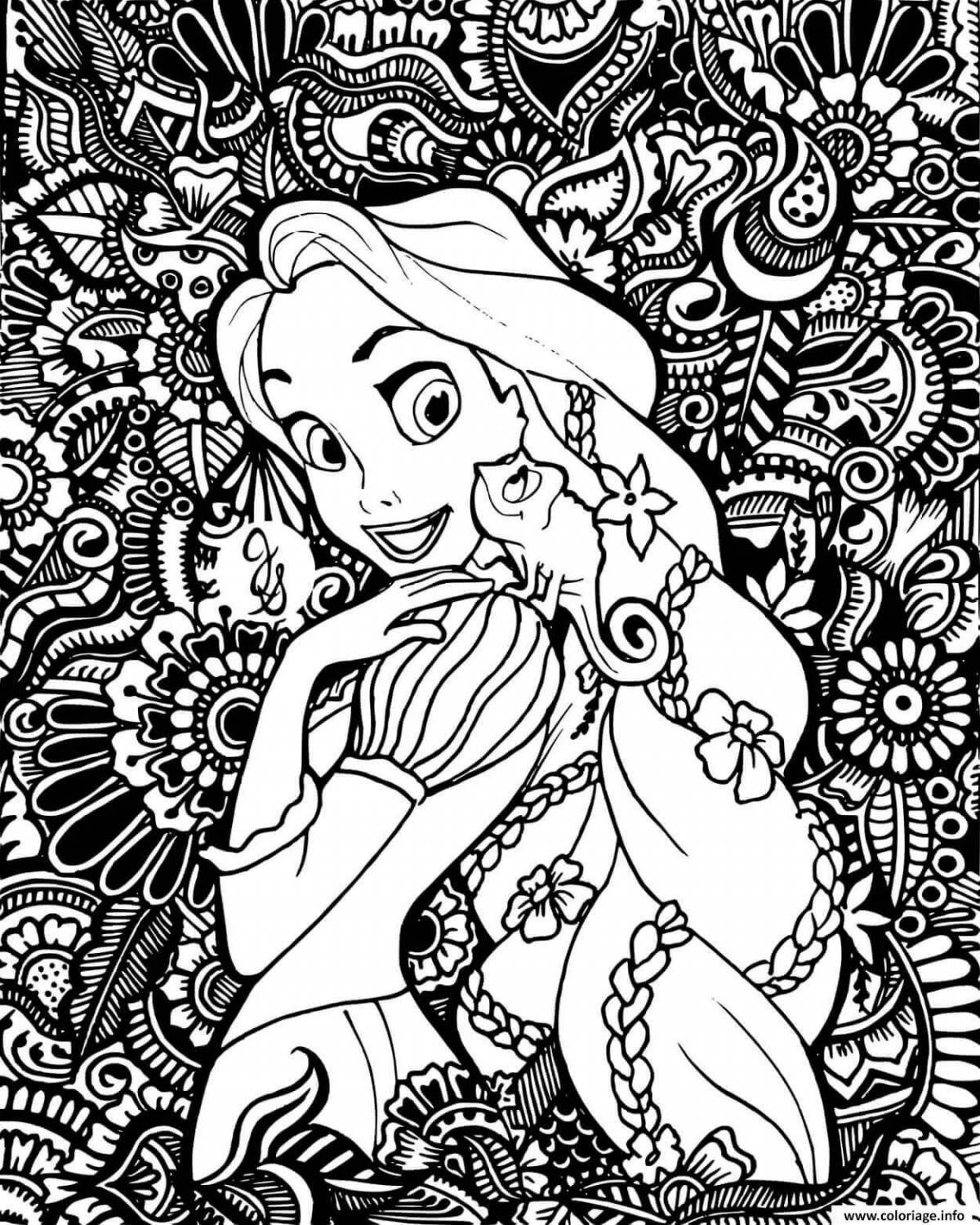 Delicate coloring art page