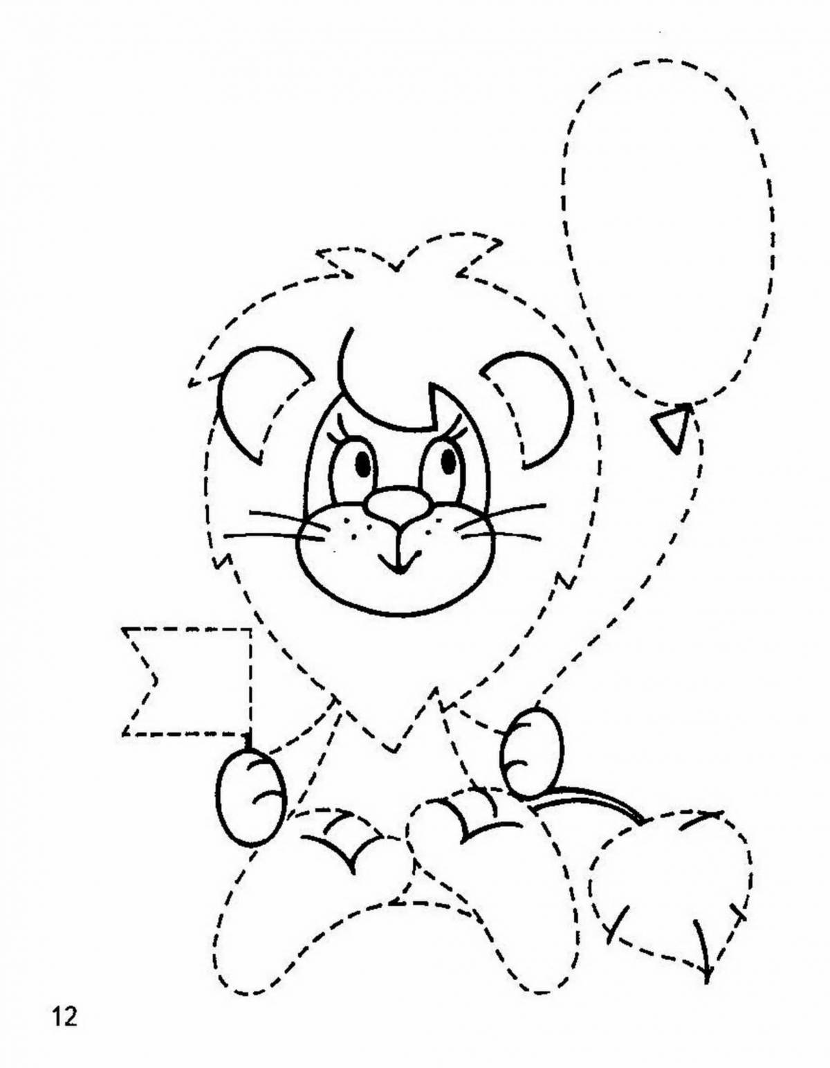 Happy touch coloring page