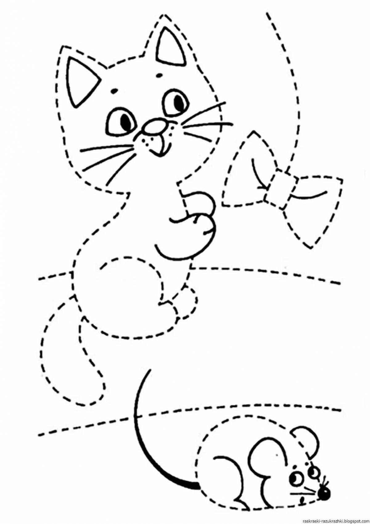 Coloring page with dynamic stroke