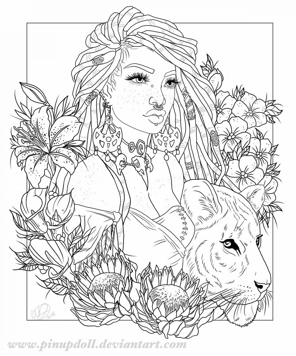 Photo Hanna shining coloring book