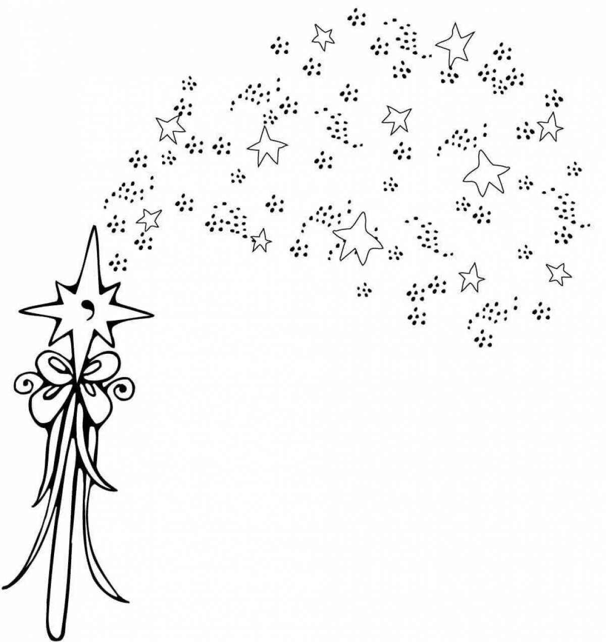 Mysterious magic coloring page
