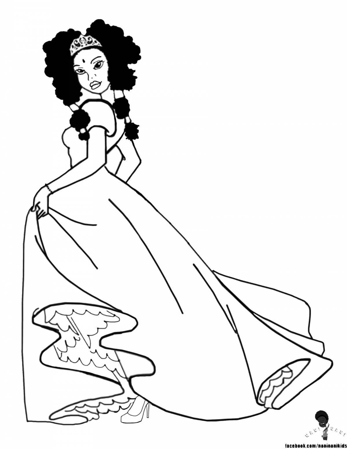 Nani playful coloring page