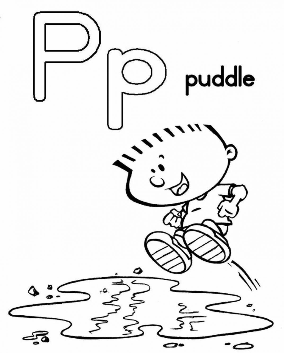Bright puddle coloring page