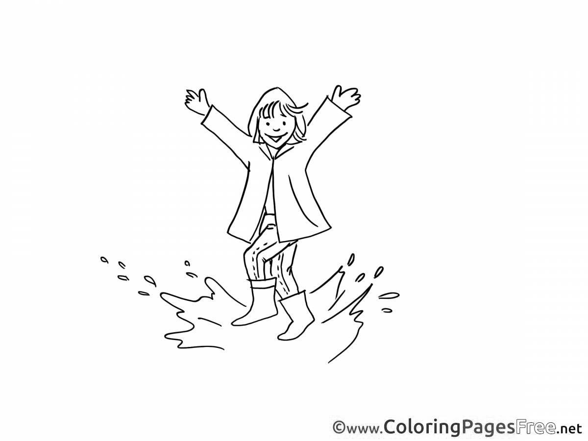 Adorable puddle coloring book