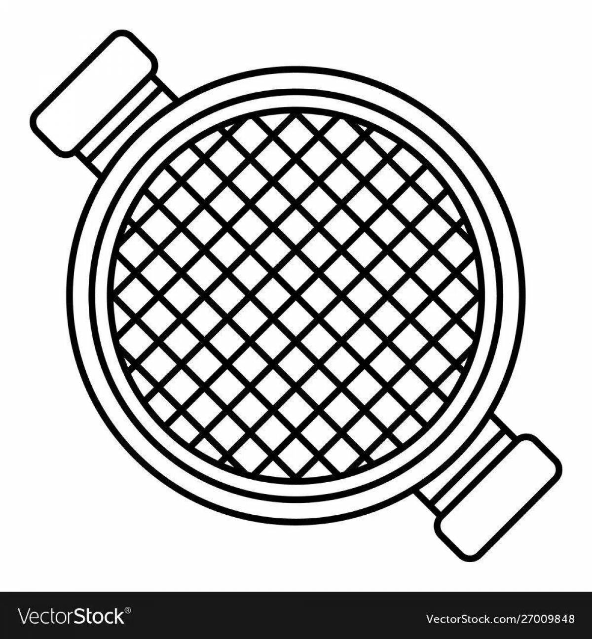 Shiny sieve coloring page