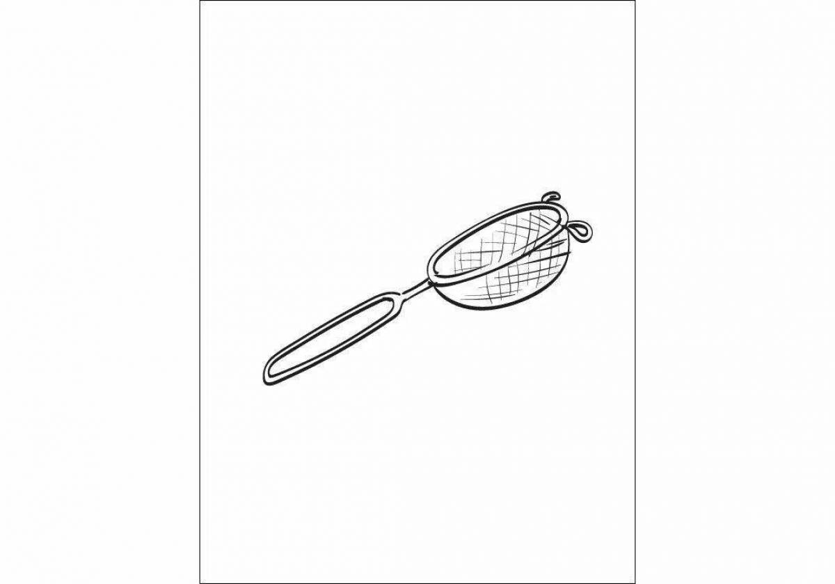 Sparkling sieve coloring page