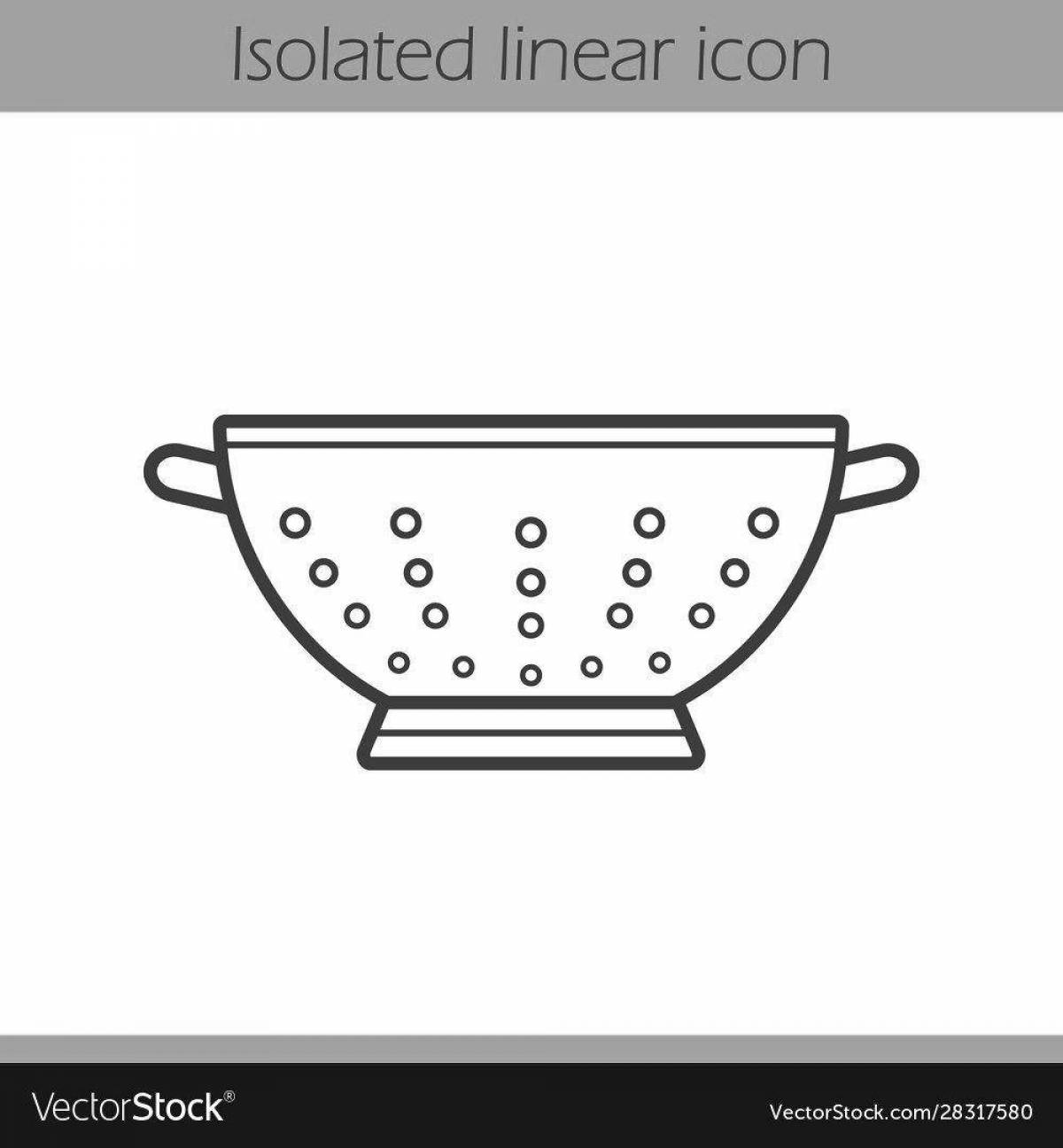 Photo Tempting sieve coloring page