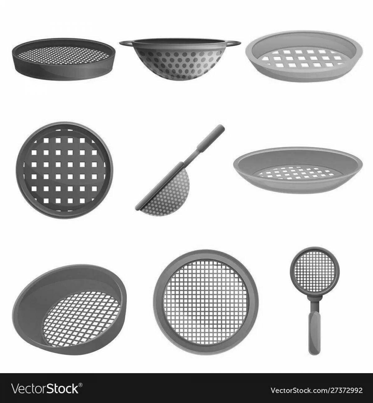 Amazing sieve coloring page