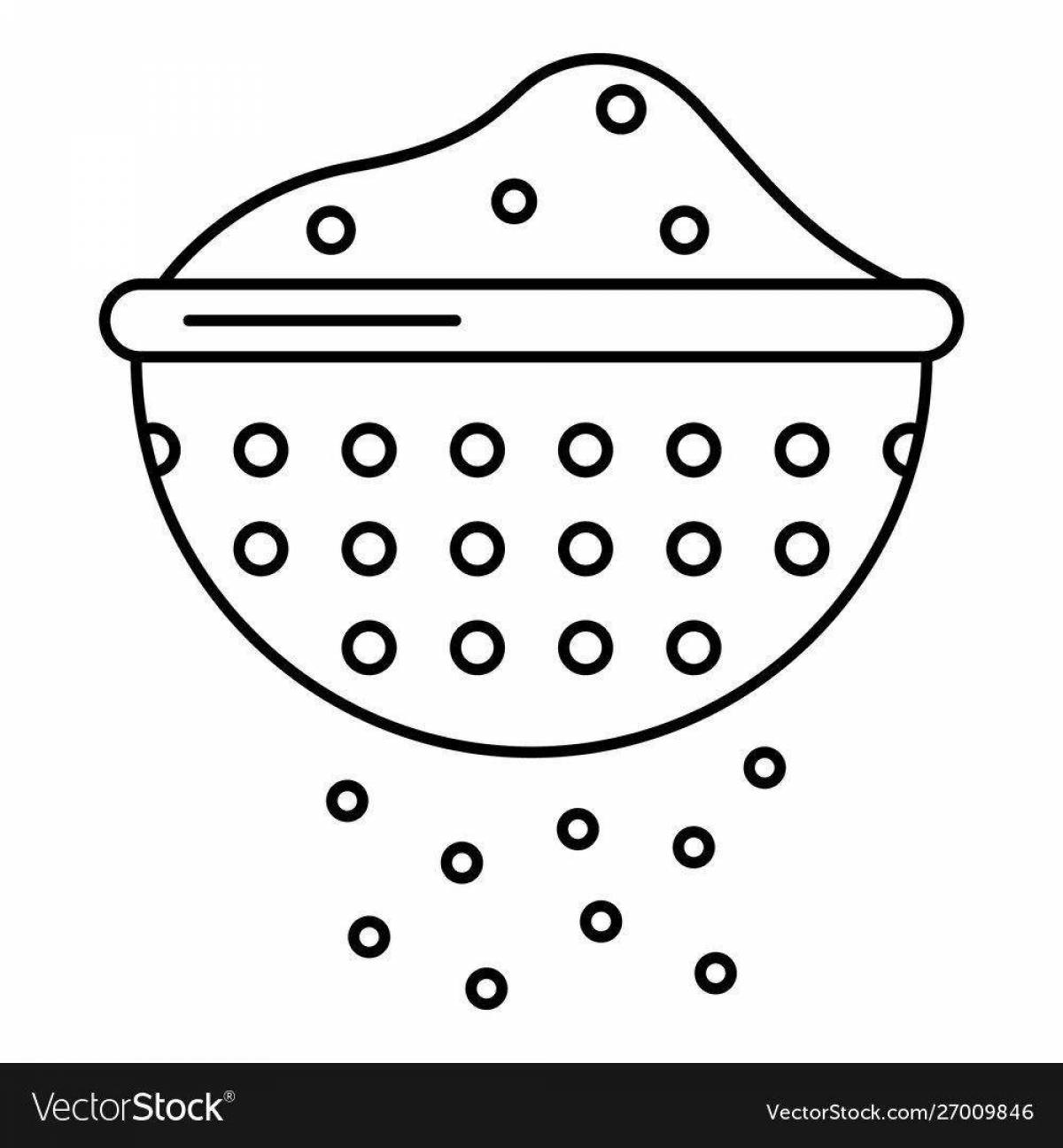 Coloring funny sieve