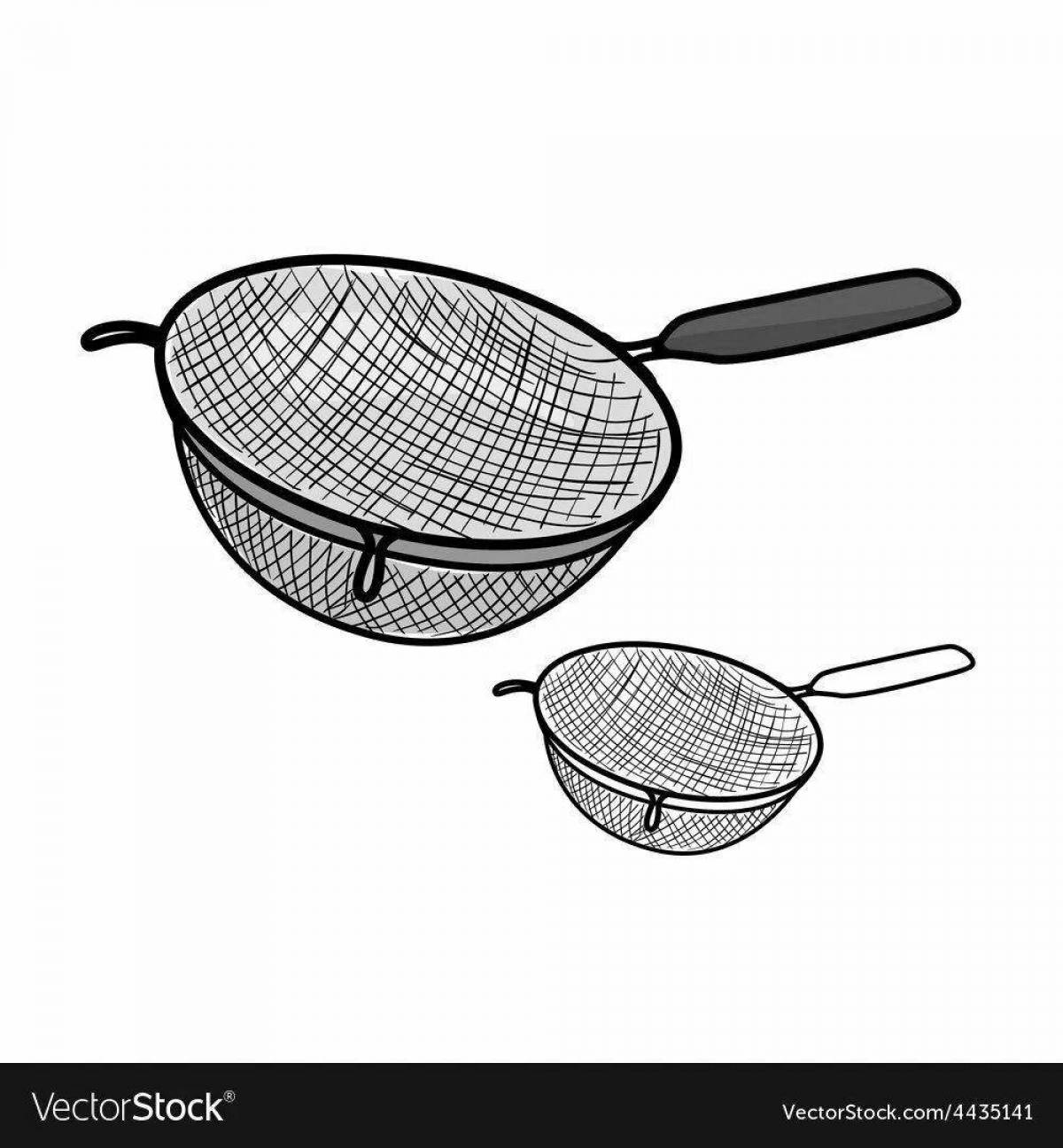 Photo Fancy sieve coloring