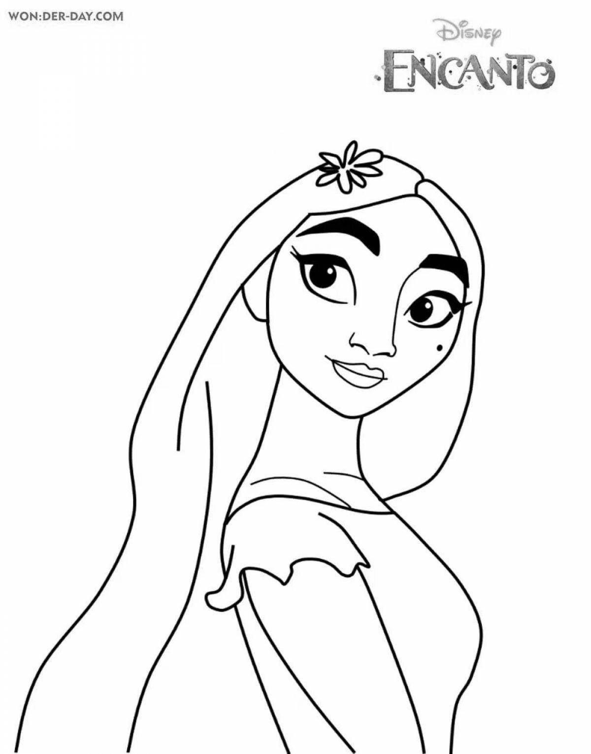 Photo Glowing Isabelle coloring page
