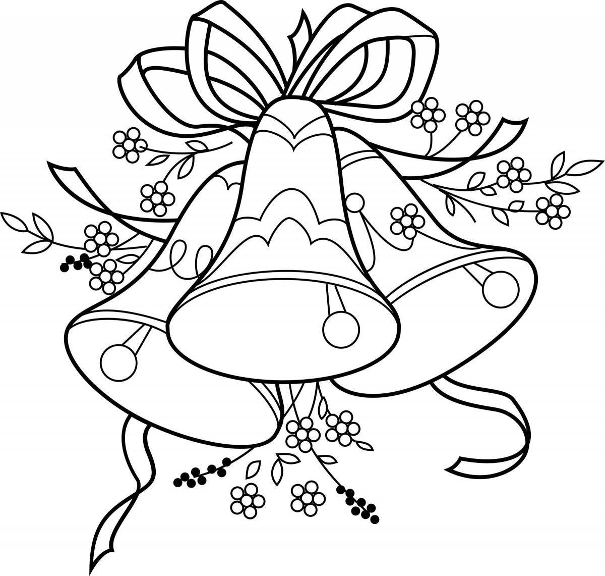 Coloring book sparkling bells