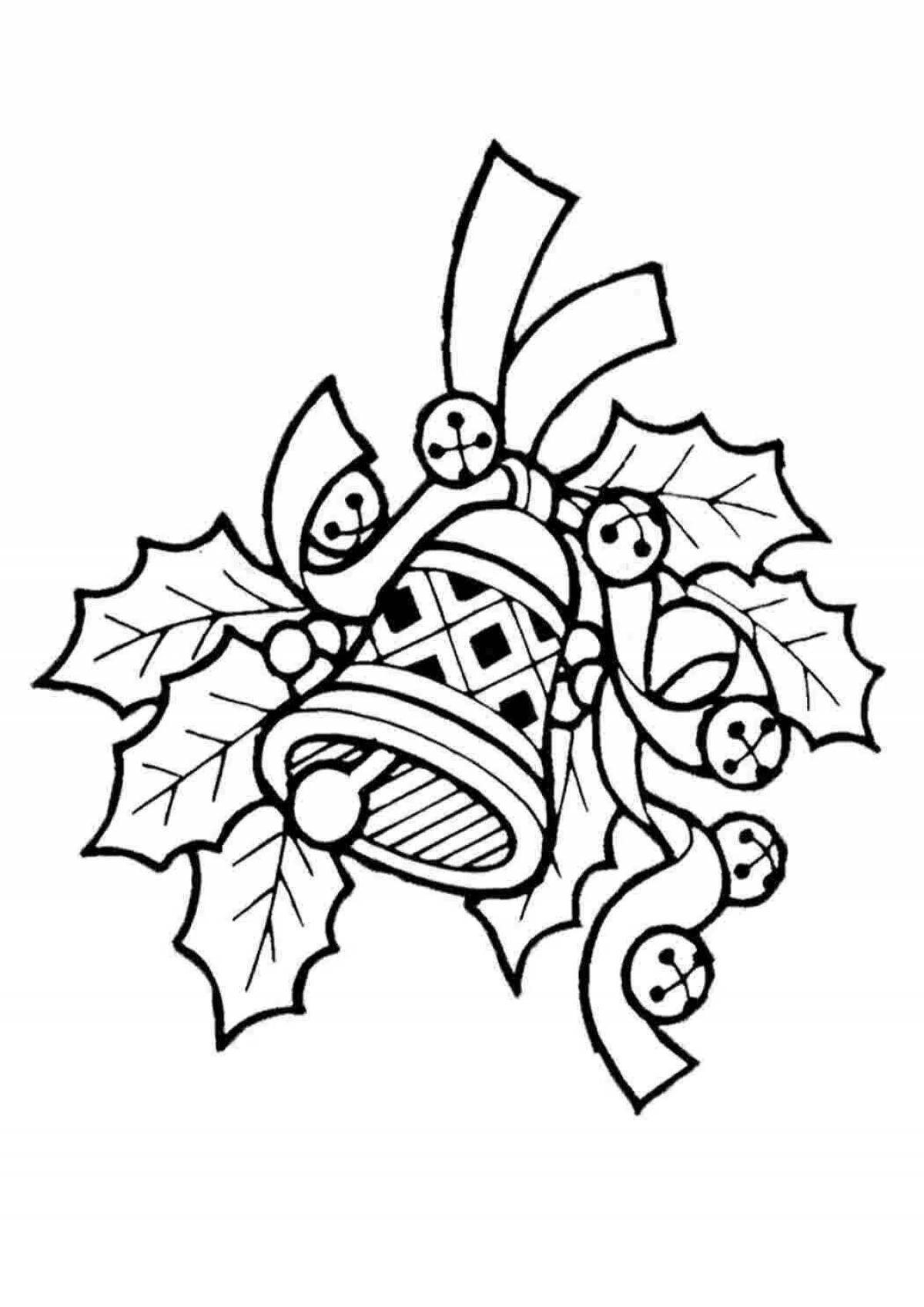 Coloring page graceful bells