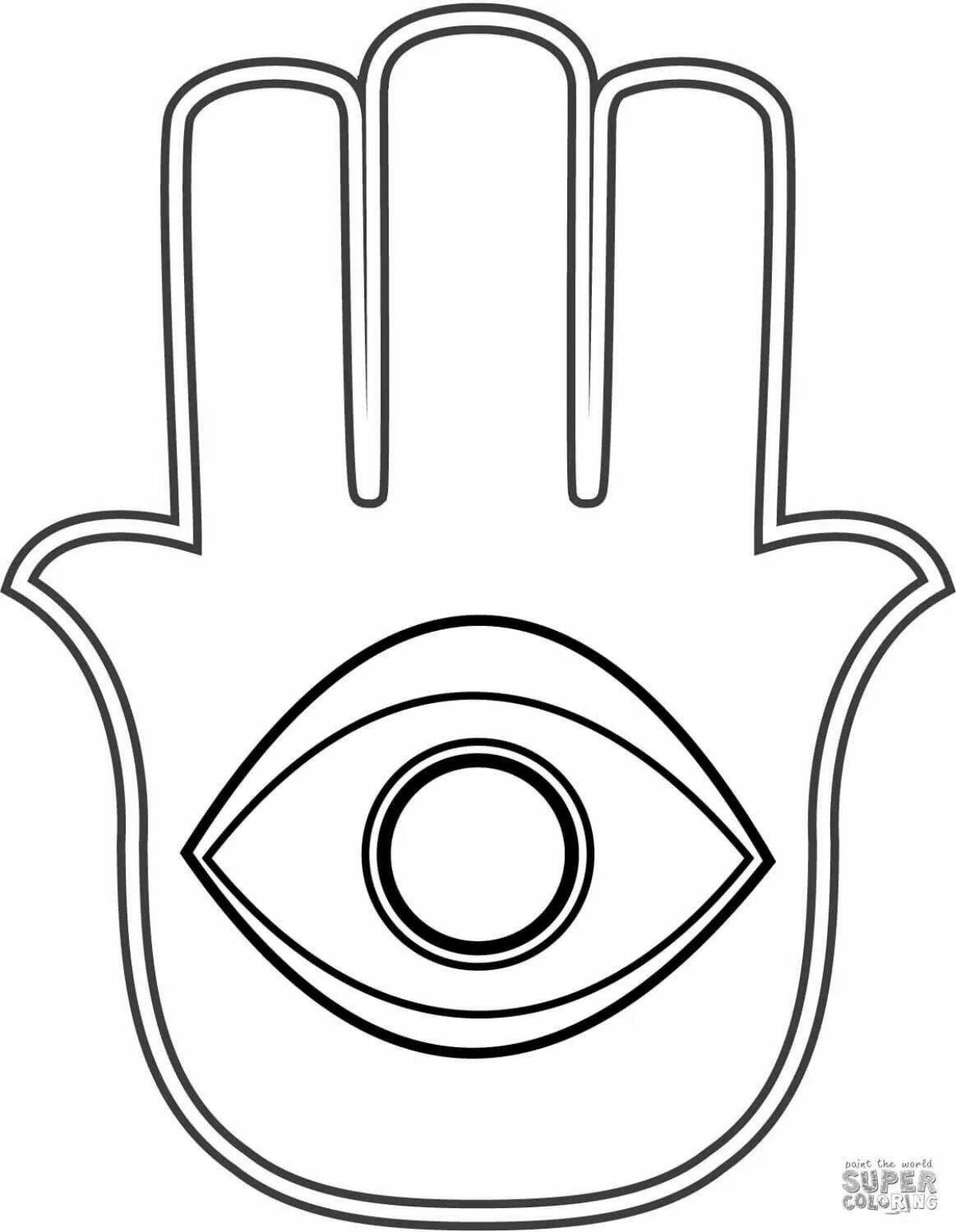 Glittering amulet coloring page