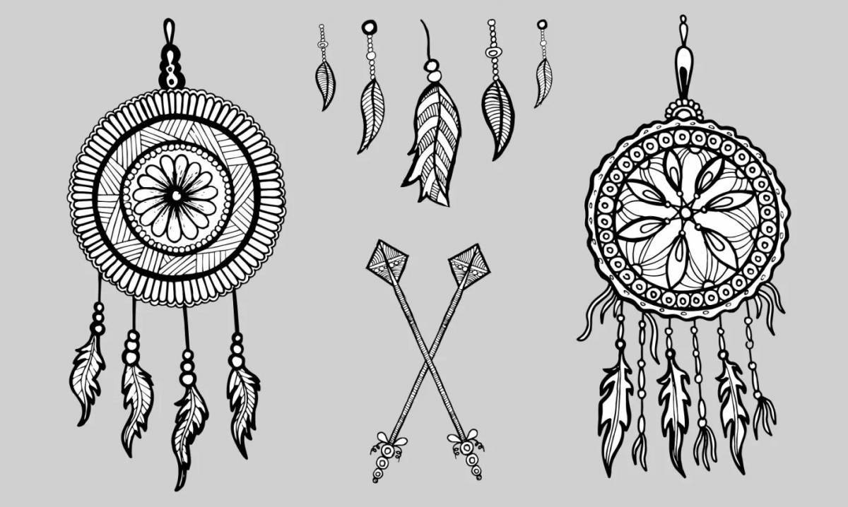 Charming amulet coloring page