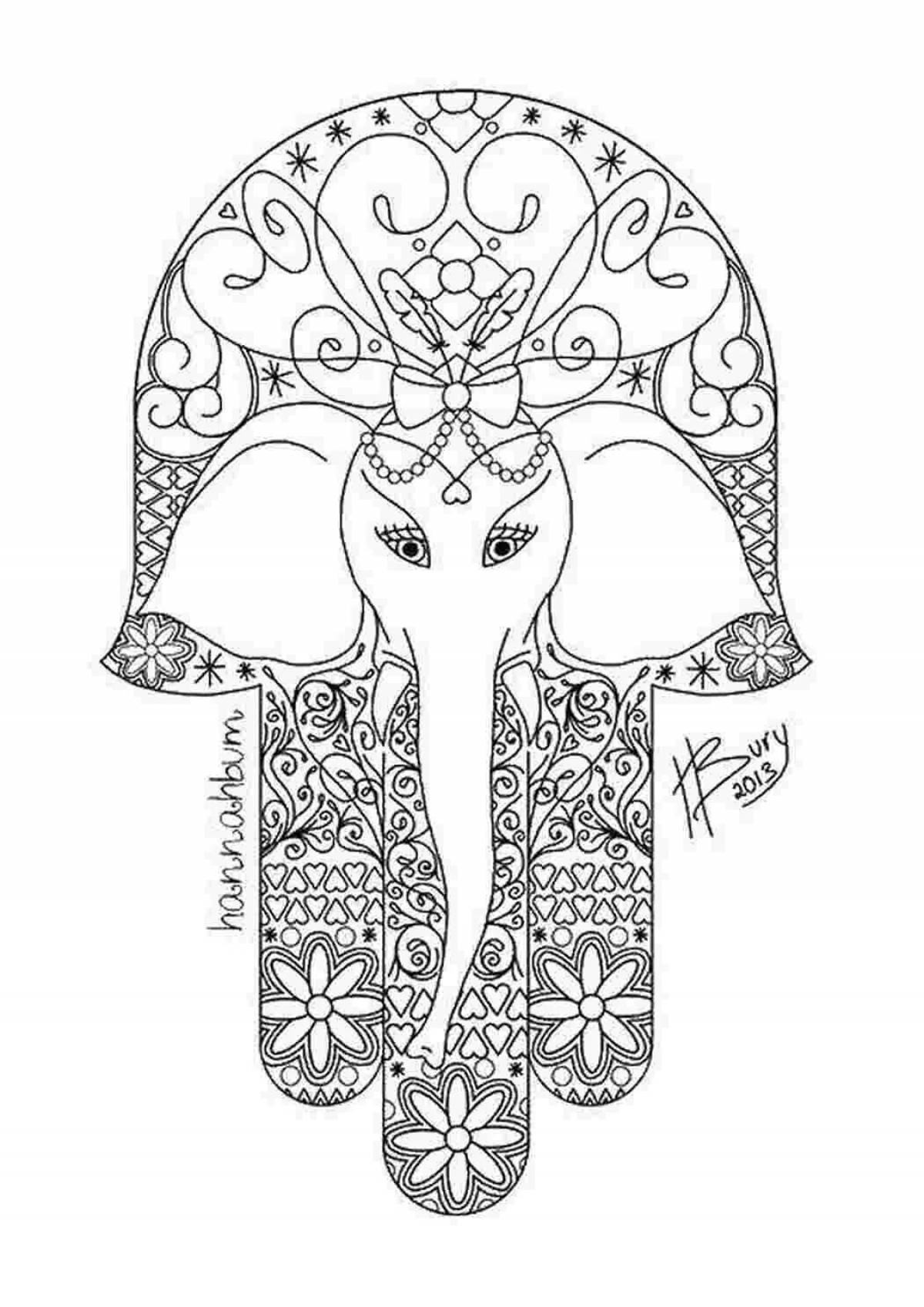Coloring page spectacular amulet