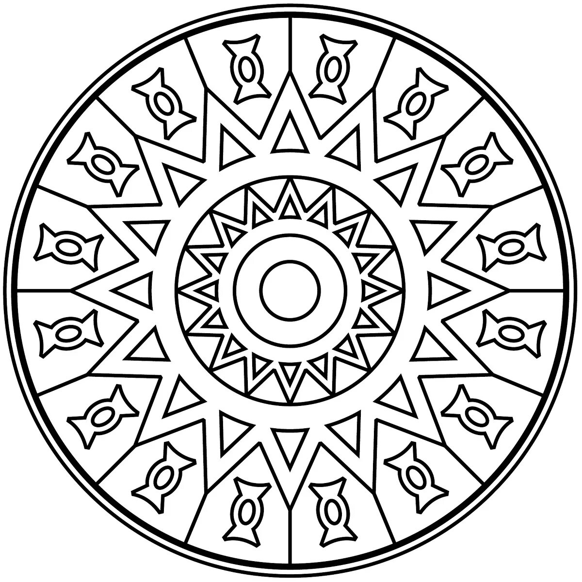 Coloring page dazzling amulet