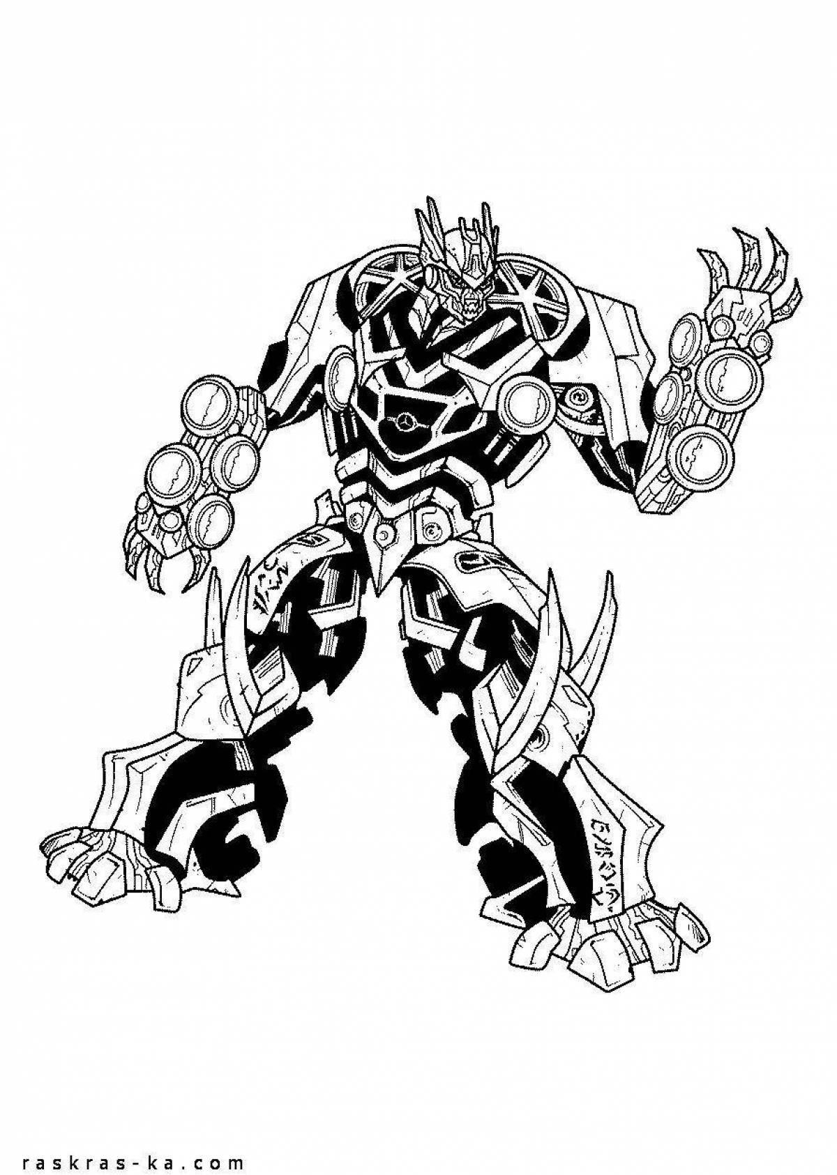 Bold barricade coloring page