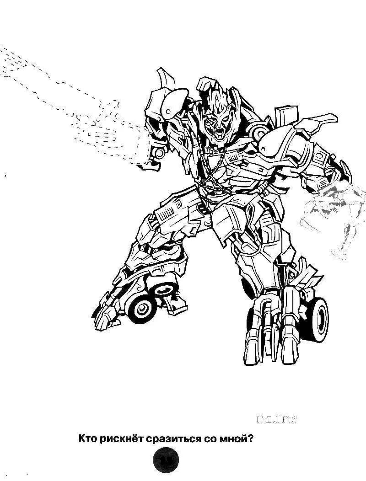 Luminous barricade coloring page