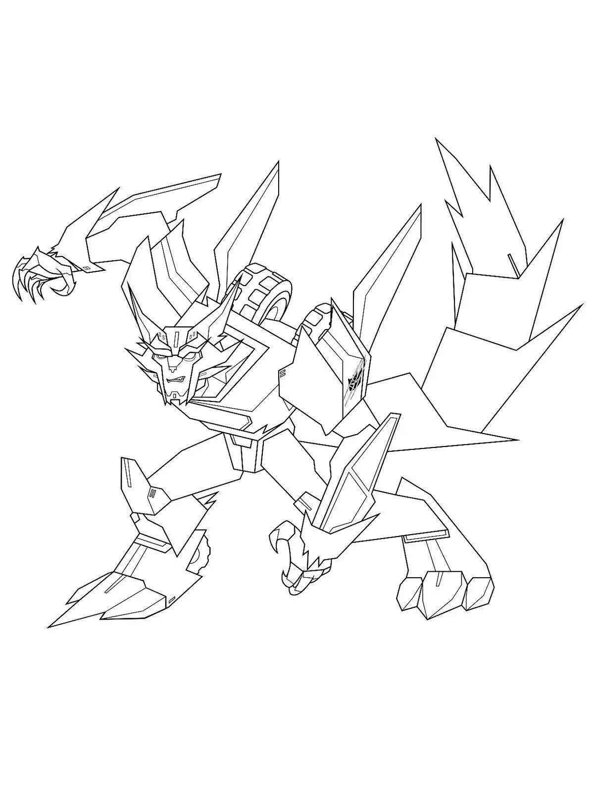 Animated barricade coloring page