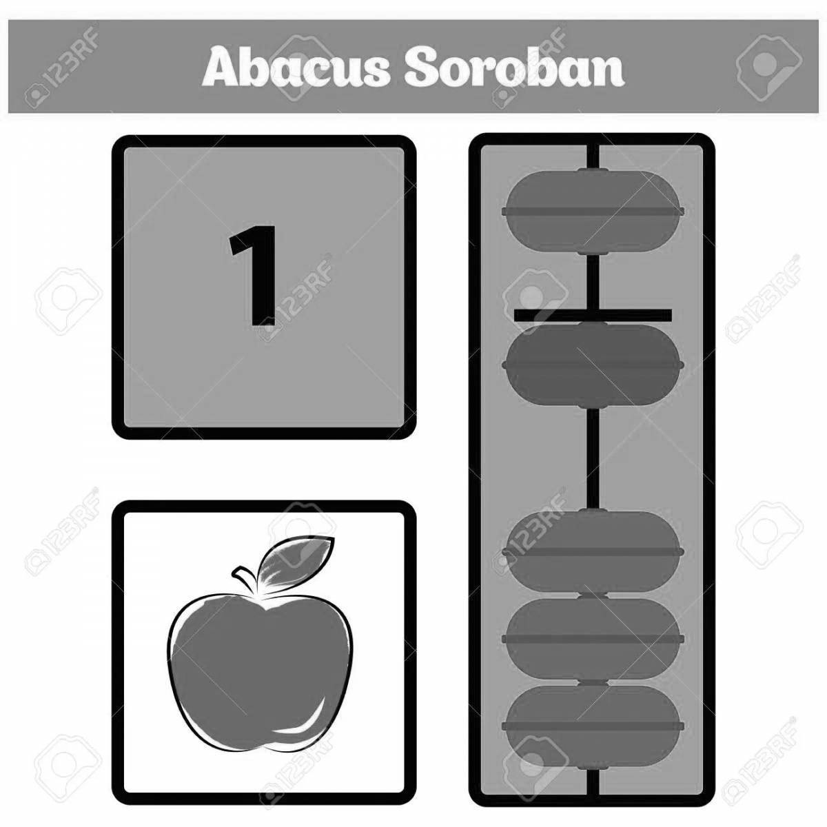 Charming abacus coloring book