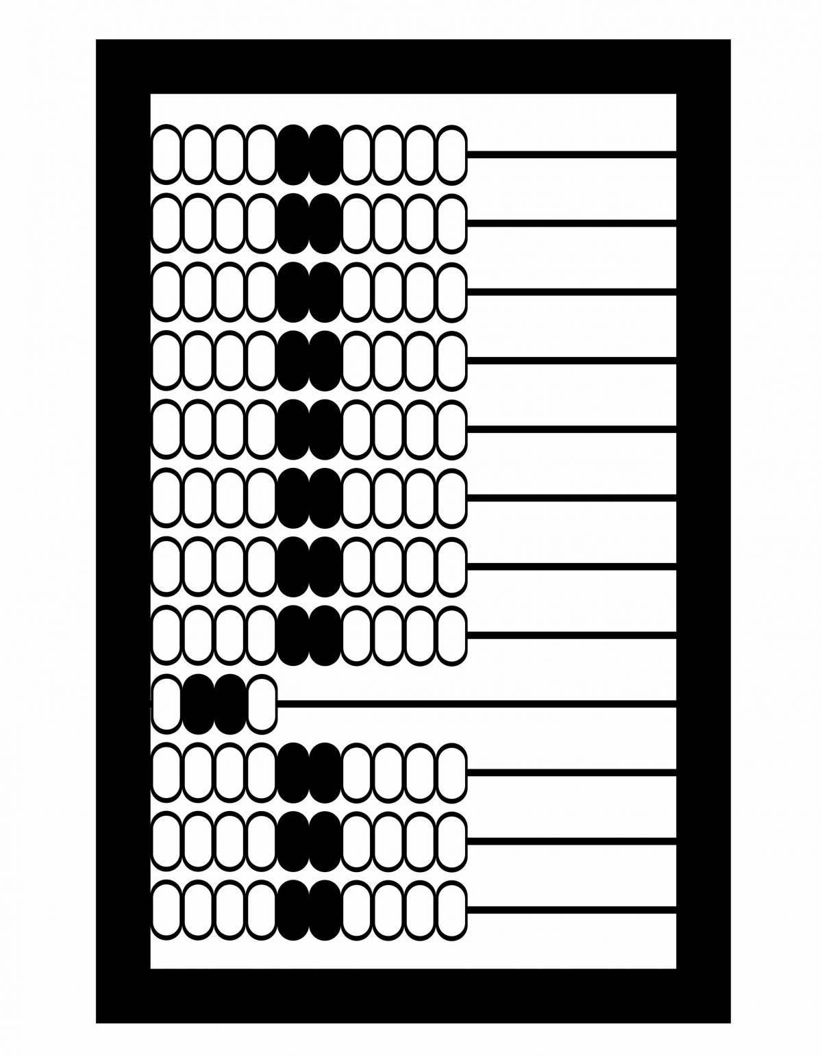 Color abacus coloring page