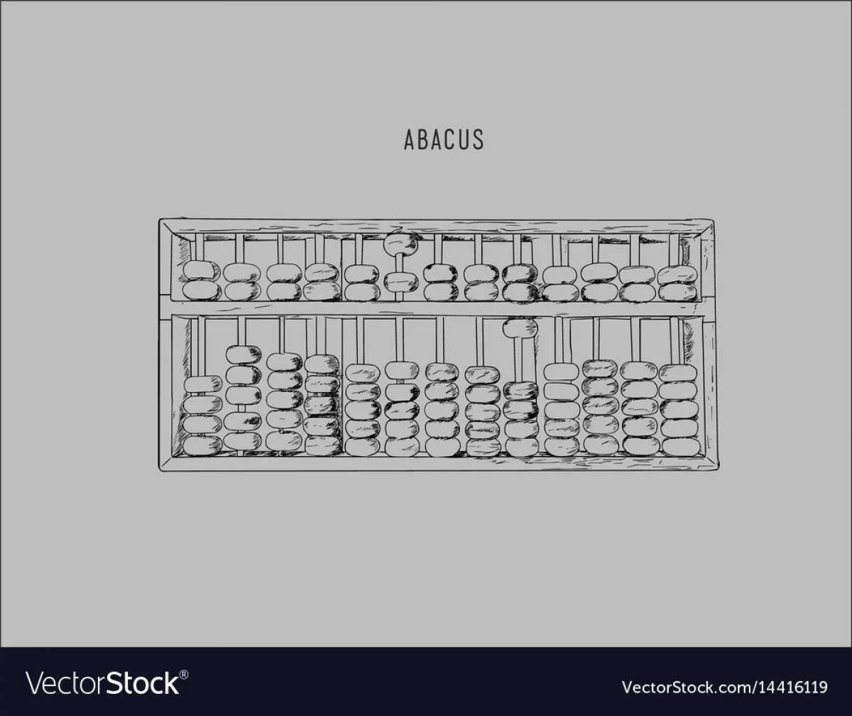 Цветная сумасшедшая раскраска abacus