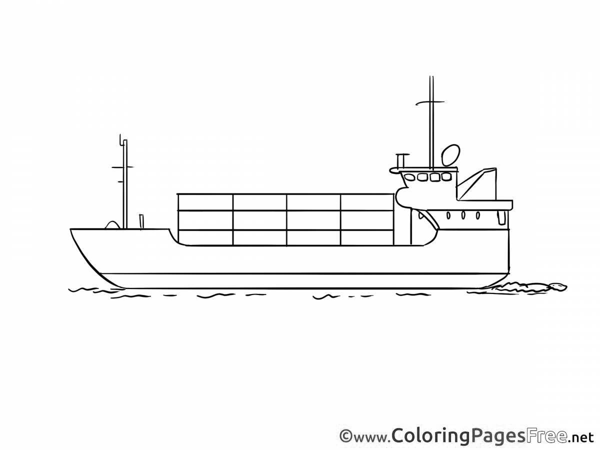 Bright tanker coloring page