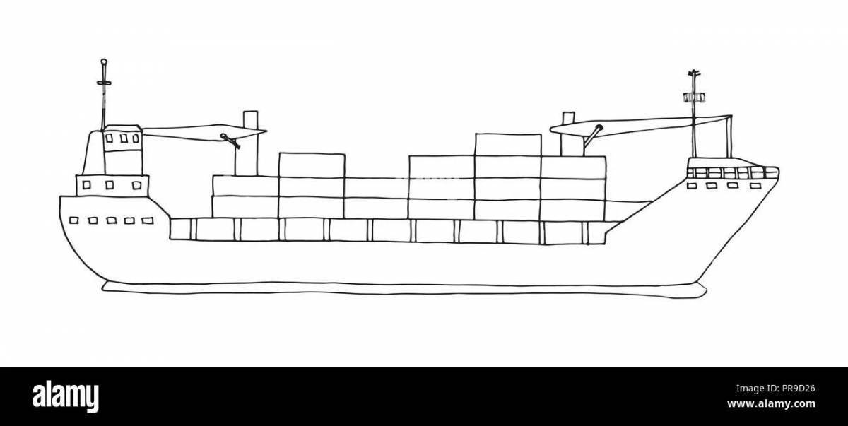 Dazzling tanker coloring page
