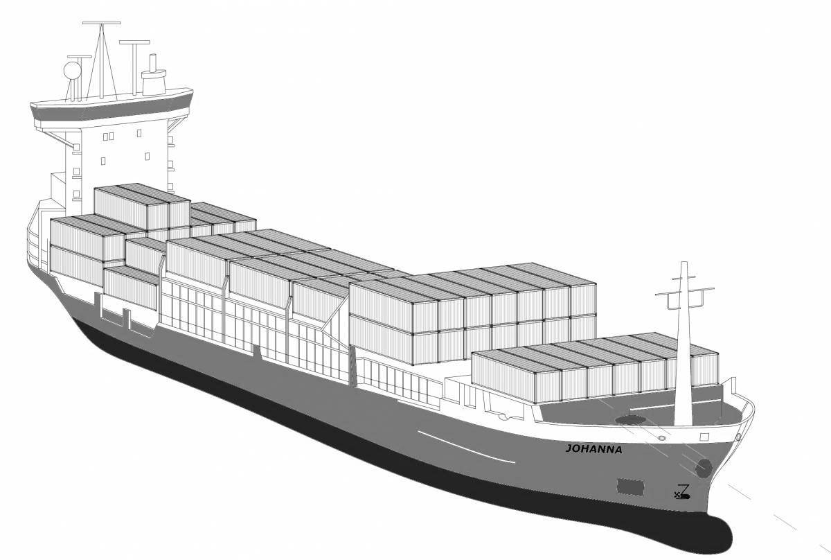 Coloring book outstanding tanker
