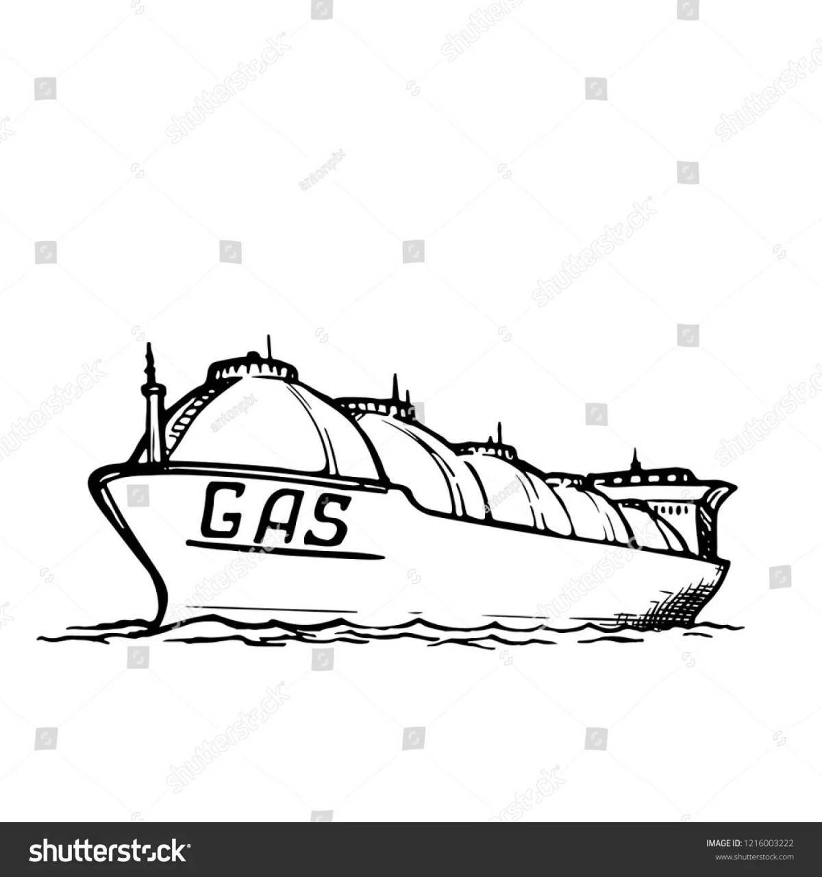 Exotic tanker coloring page