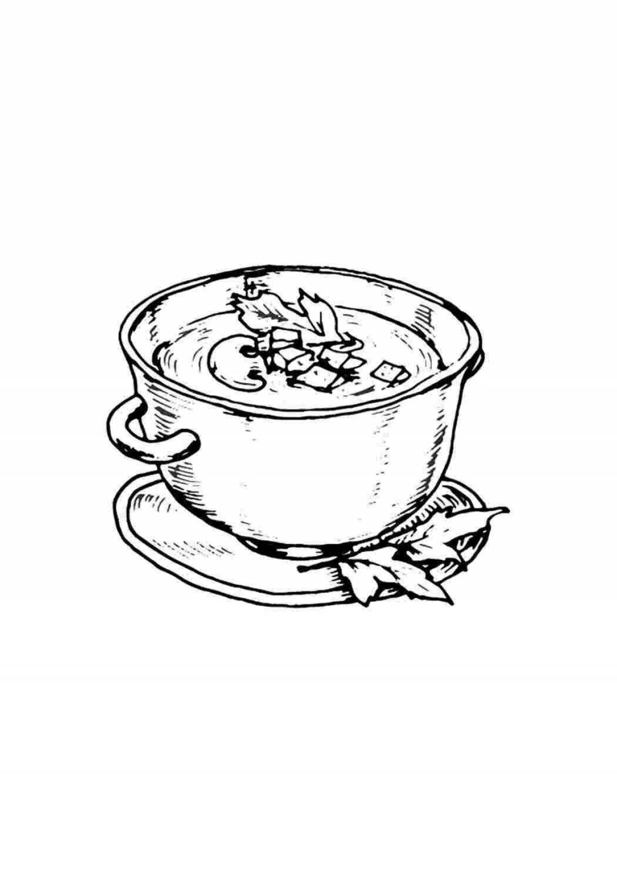 Elegant okroshka coloring book