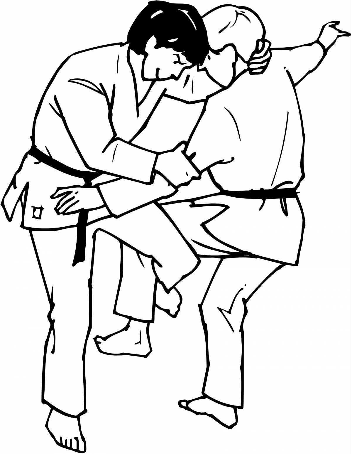 Judo coloring page