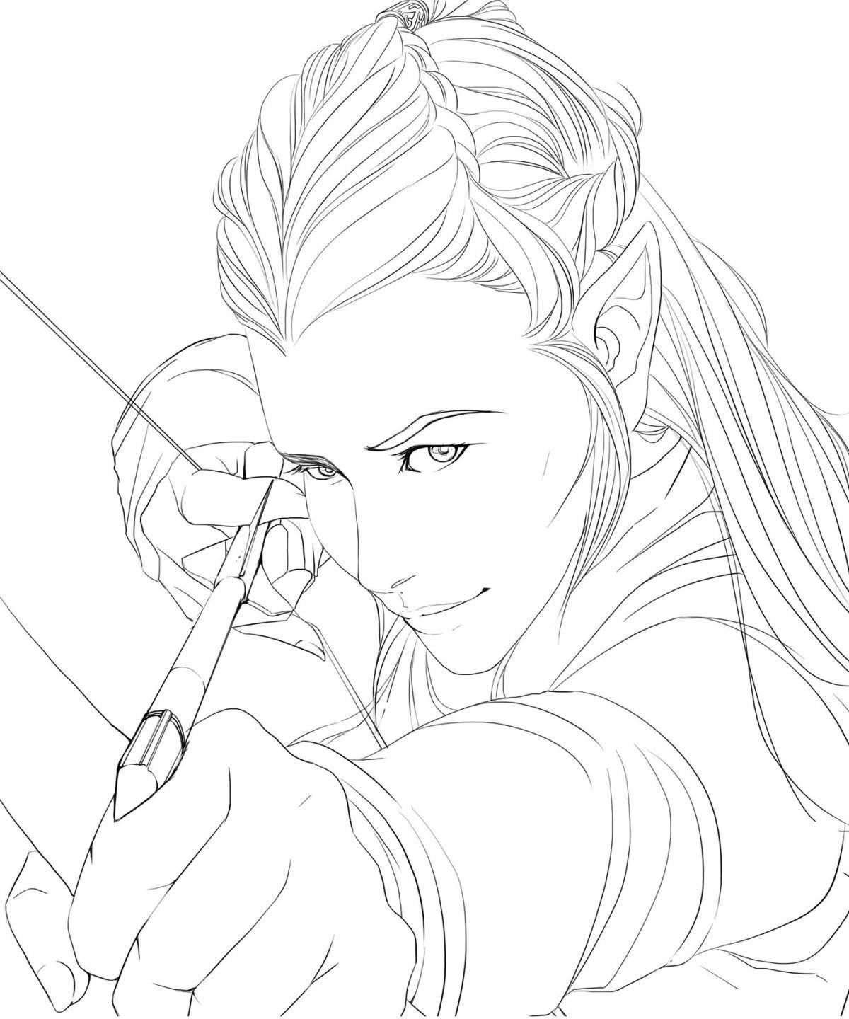 Delightful legolas coloring book