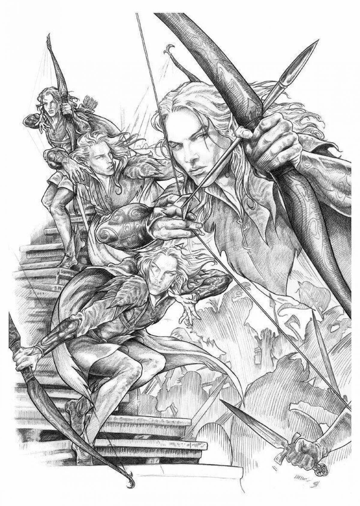 Legolas funny coloring book