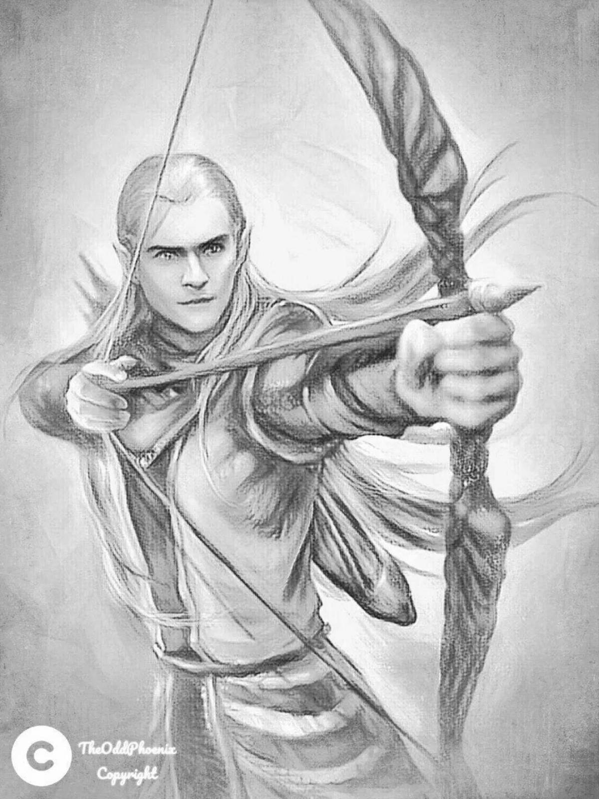 Legolas fancy coloring book