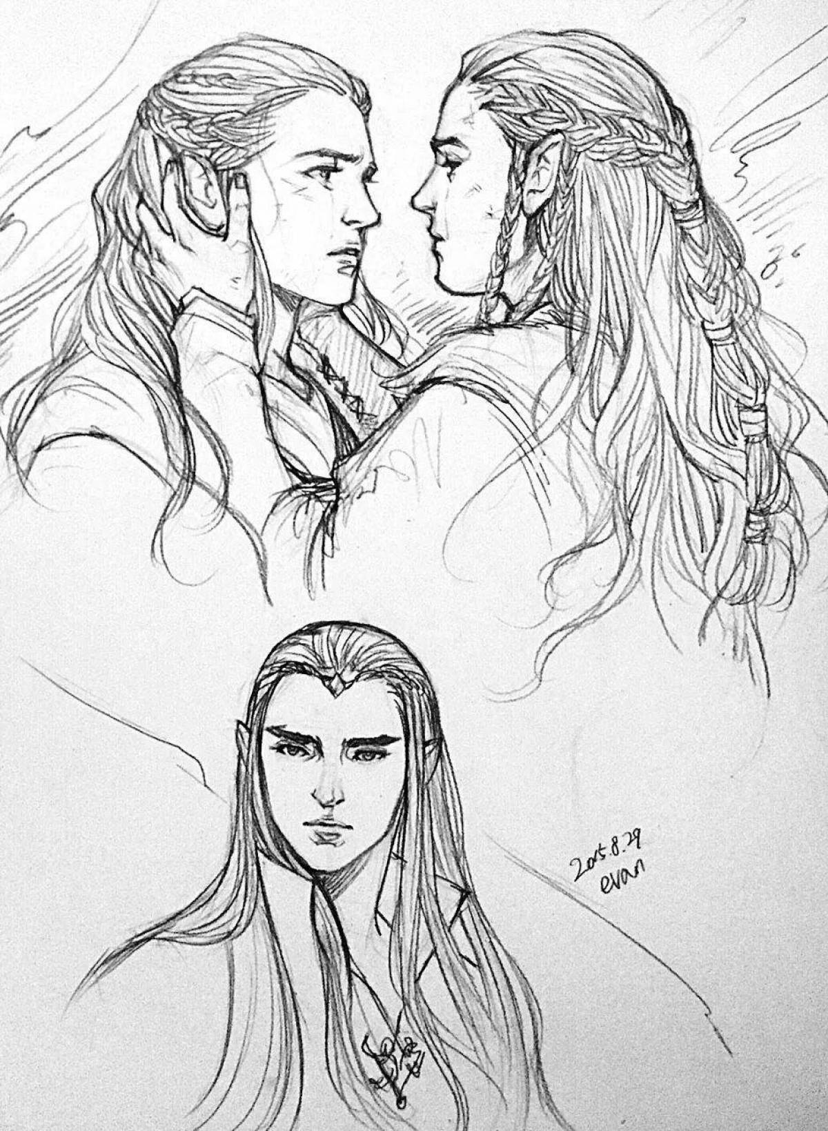 Intriguing legolas coloring book