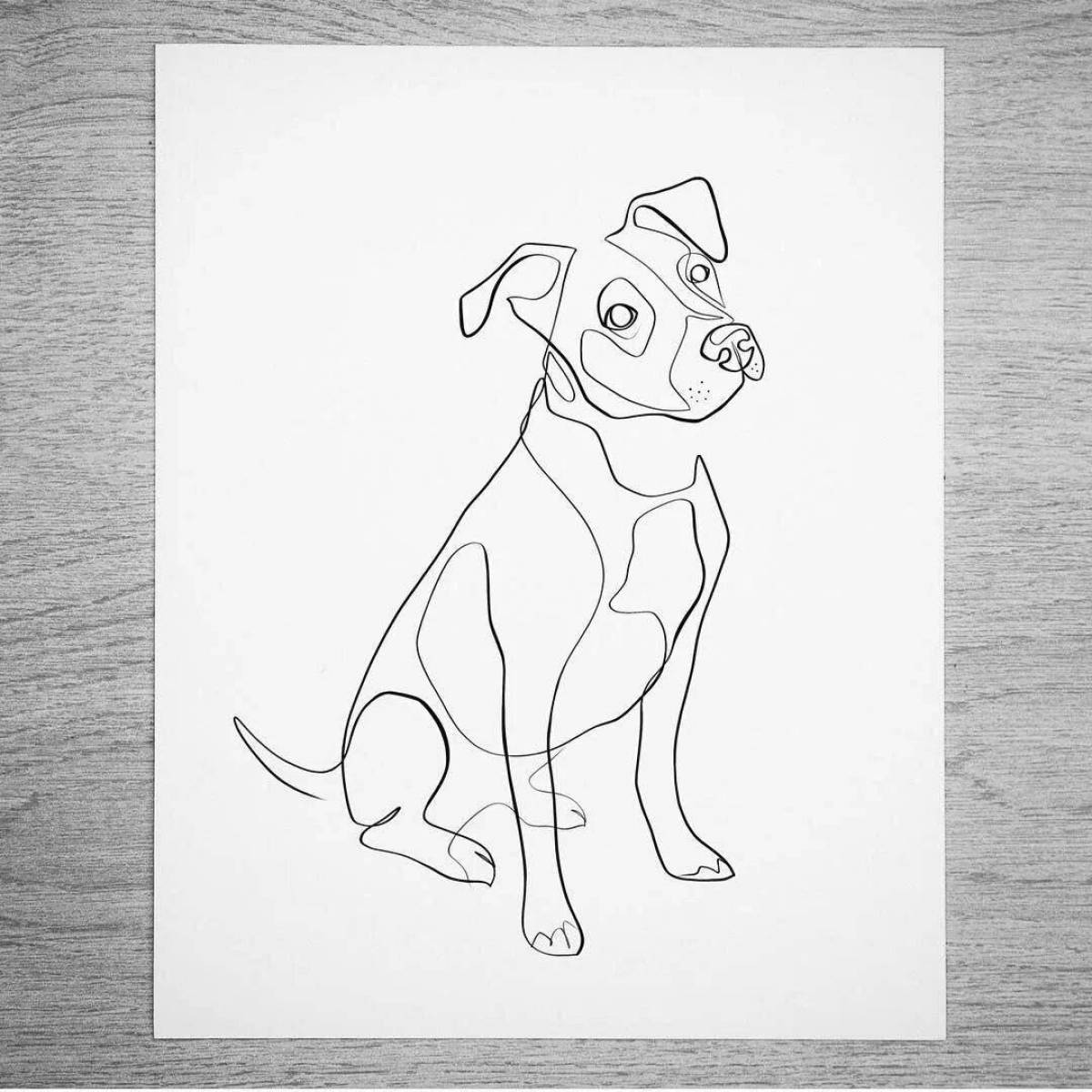 Adorable miniature pinscher coloring page