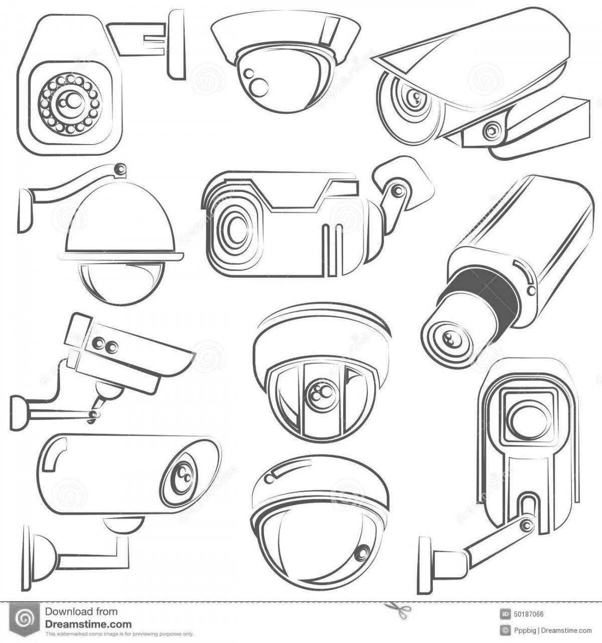 Camcorder coloring page
