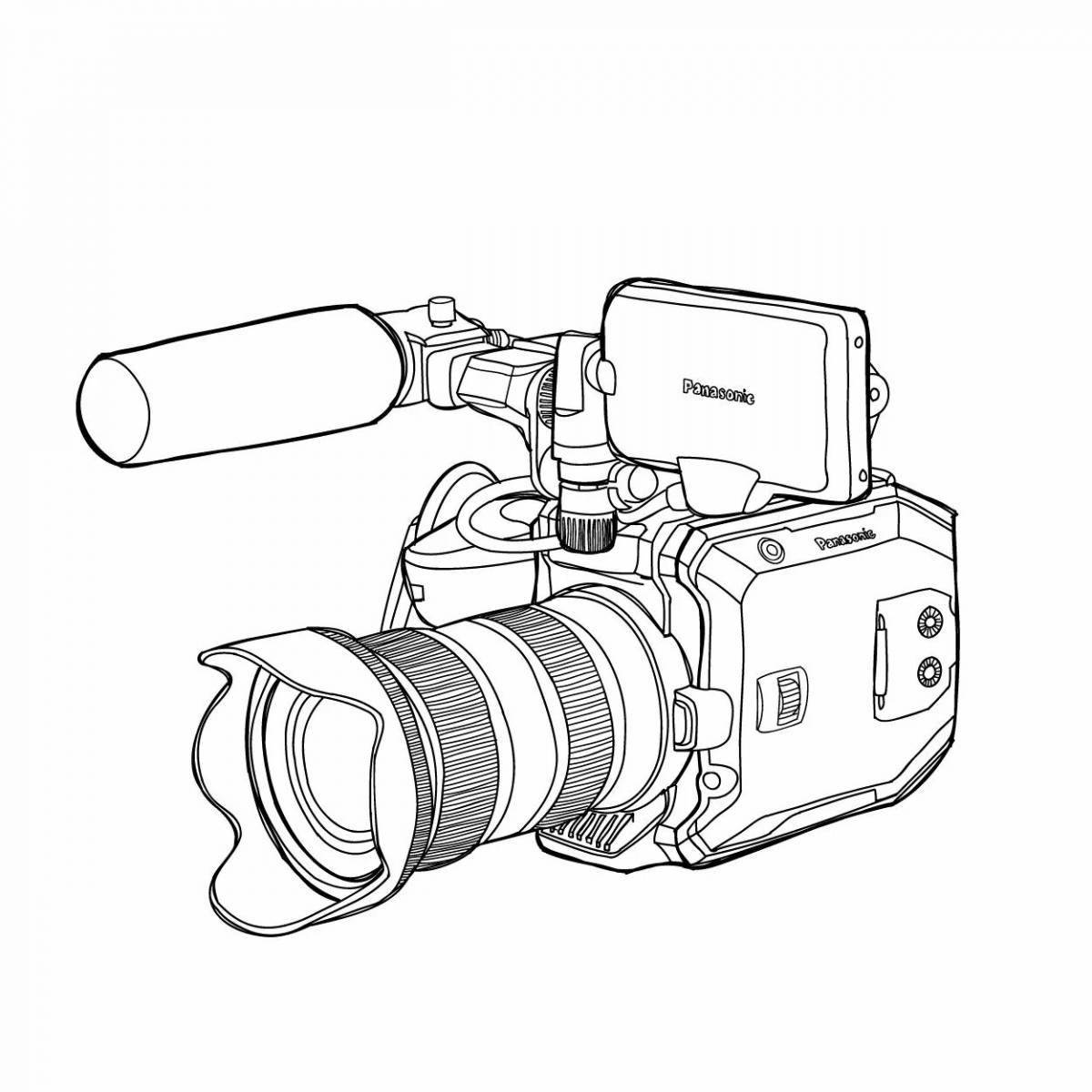 Amazing camcorder coloring page