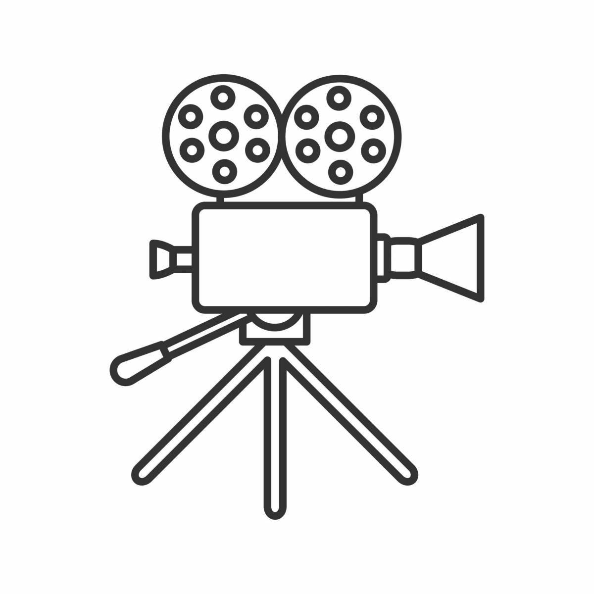 Coloring page great video camera