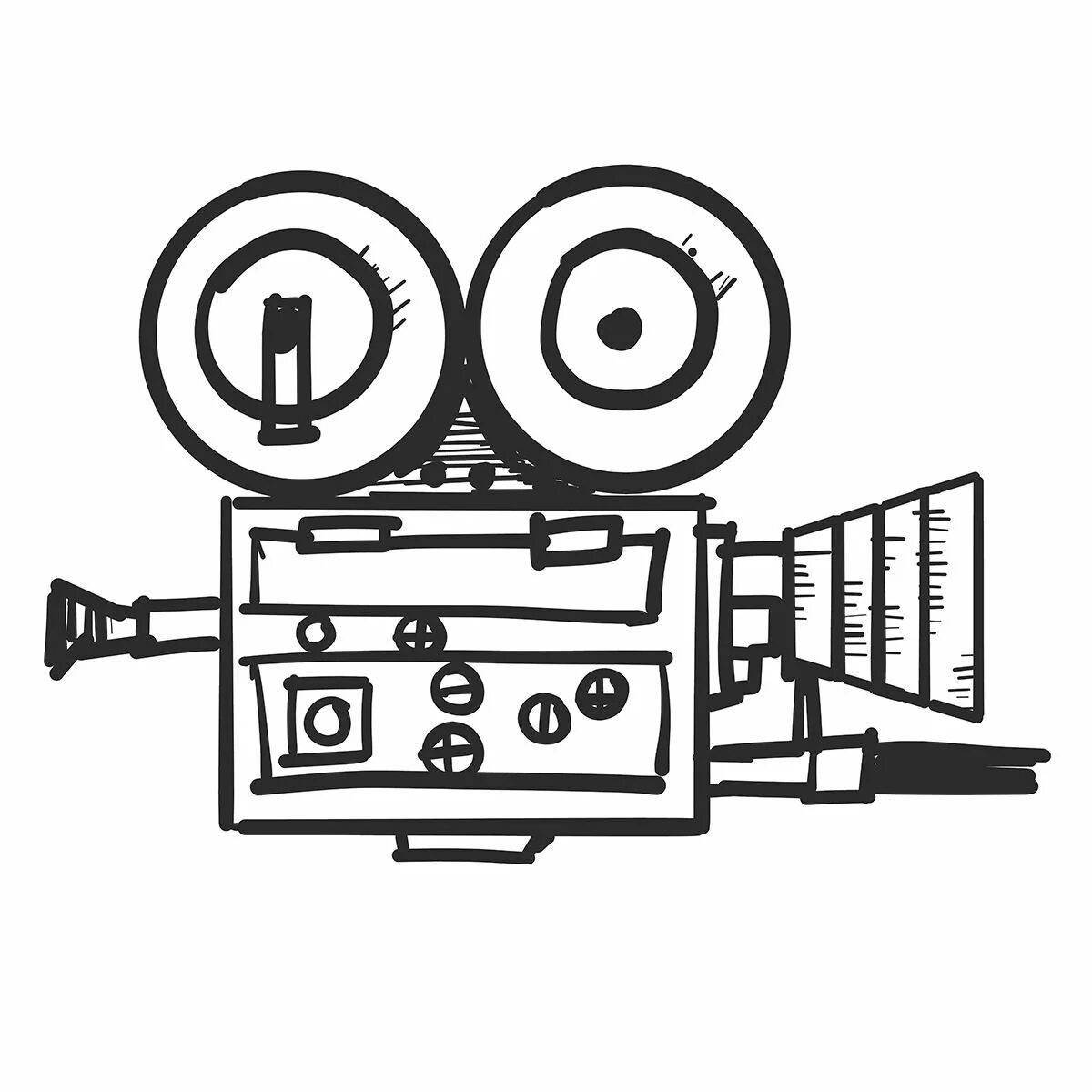 Great camcorder coloring page