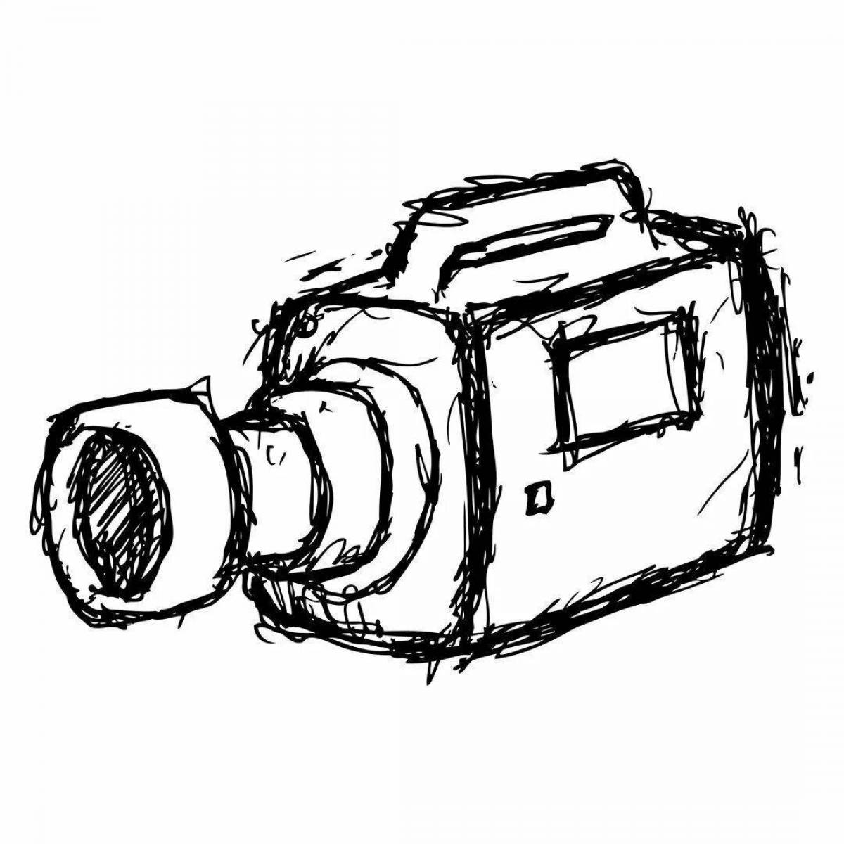 Восхитительная страница раскраски видеокамеры