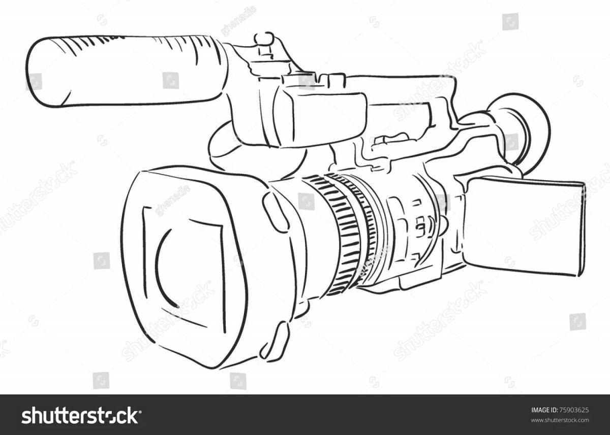 Comic camcorder coloring book