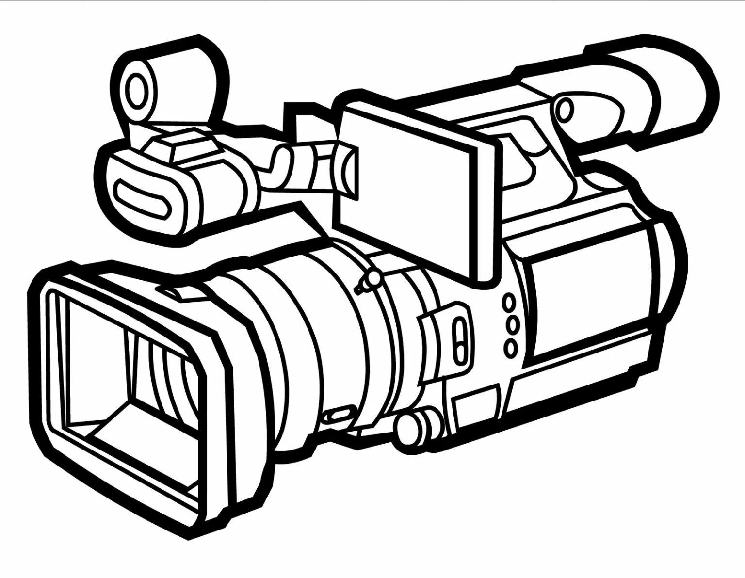 Coloring page amazing video camera