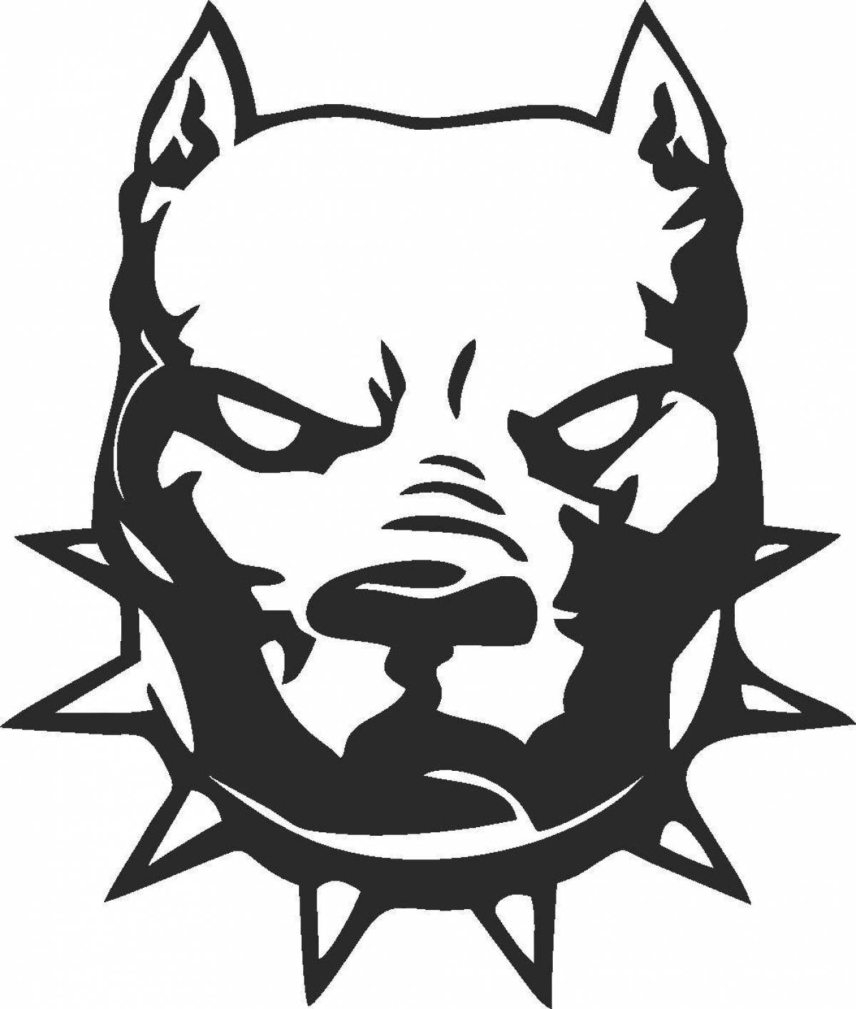 Cute amstaff coloring book